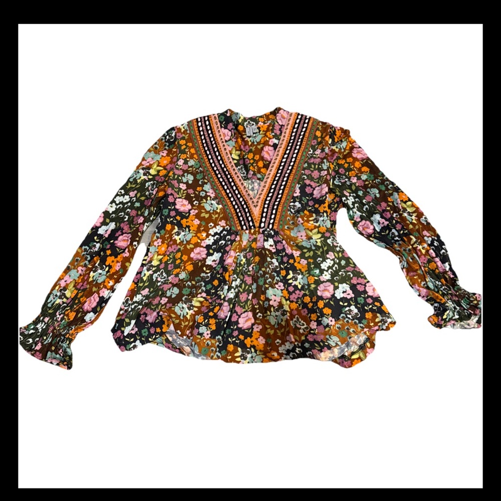 Anthropologie Floral Multicolor Women's Top